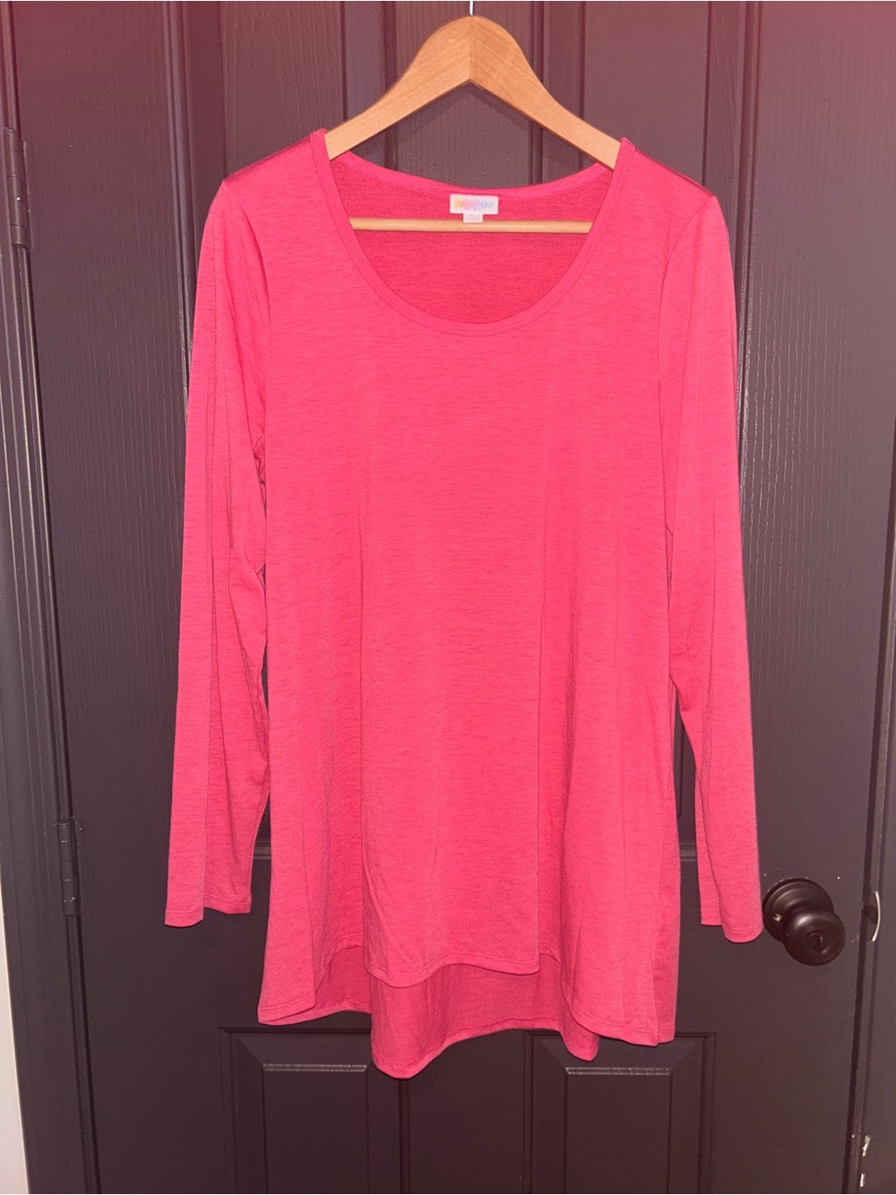 LuLaRoe Lynnae Women's Long Sleeve Scoop Neck Blouse- Pink